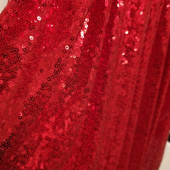 Red Sequin Evening Party Dress size 2-4 - Picture 3 of 10